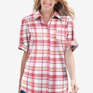 Woman Within Women's Plaid Shirt